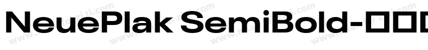 NeuePlak SemiBold字体转换